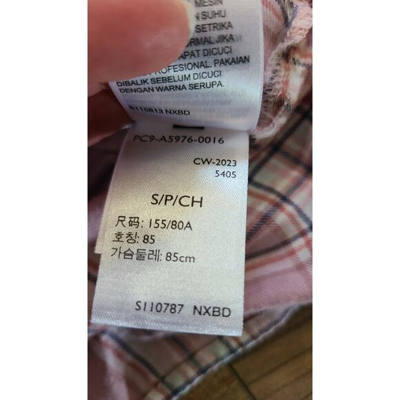 Levis Button Down Womens S Pink Plaid Pockets Soft Casual Western Loose Fit - Picture 5 of 8